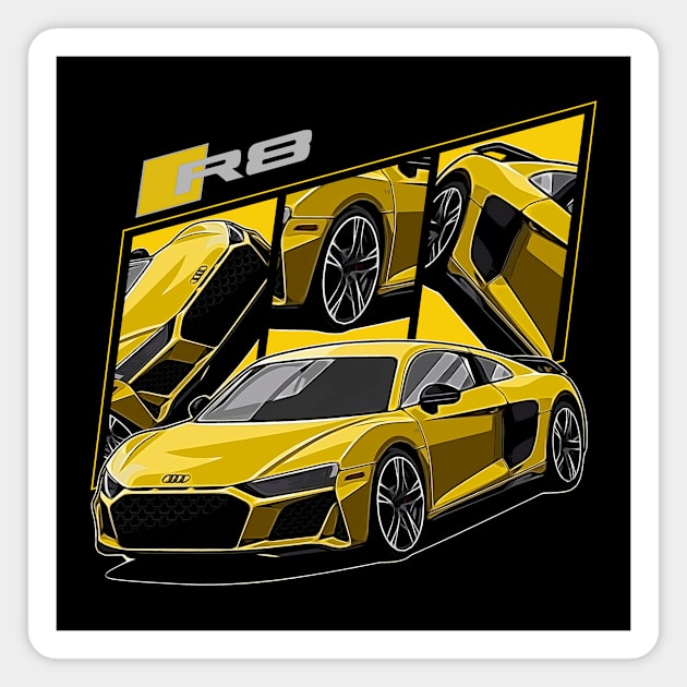 R8 v10 plus German Supercar Magnet by T-JD